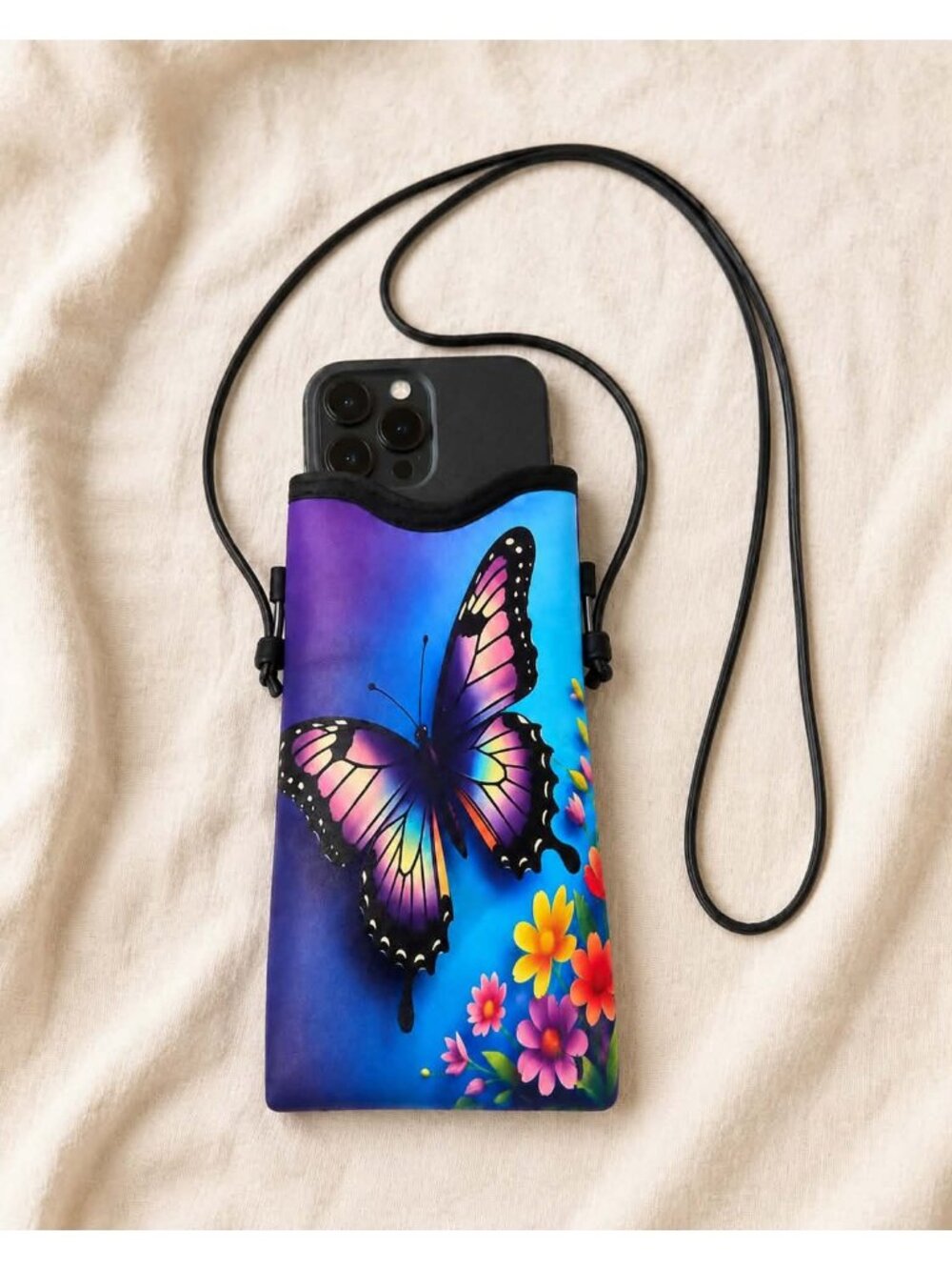 Butterfly Floral Crossbody Phone Bag